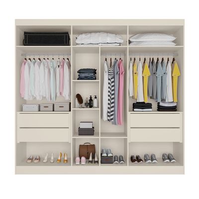 Guarda-Roupa Europa Mademarques Sicilia 2 Portas e 4 Gavetas 210cm Off White