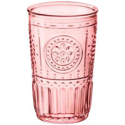 Conjunto de Copos Luigi Bormioli Cooler Romantic 475 ml - 4 Peças Rosa