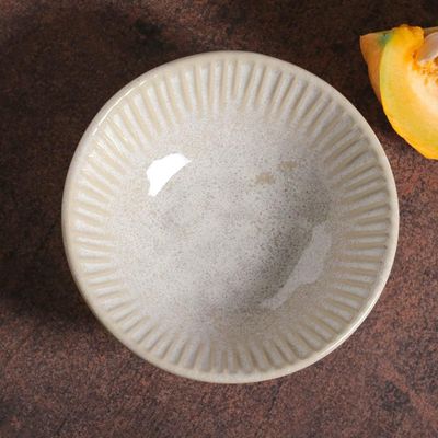 Conjunto de Cumbucas Porto Brasil Cerâmica Linhas Latte 6 peças 370 ml Bege