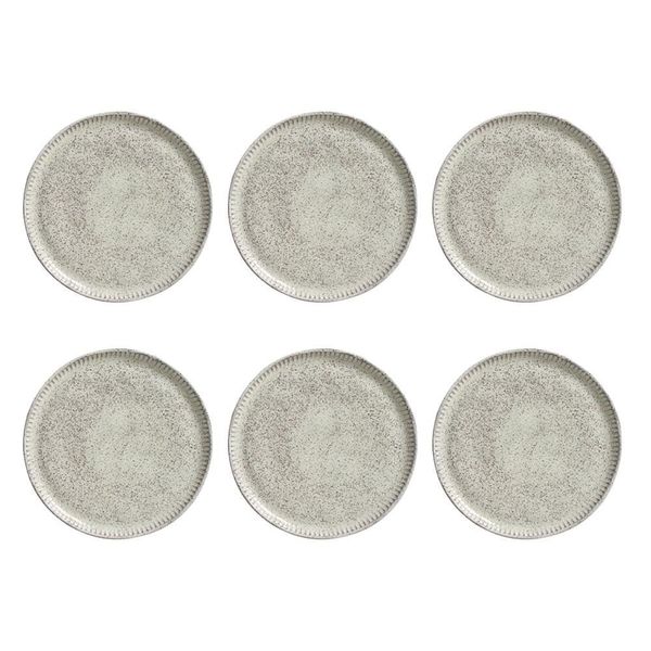 Conjunto de Pratos de Sobremesa Porto Brasil Linhas Pistache com 6 peças Verde