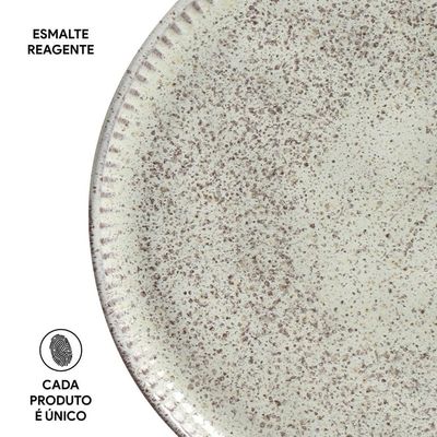 Conjunto de Pratos de Sobremesa Porto Brasil Linhas Pistache com 6 peças Verde