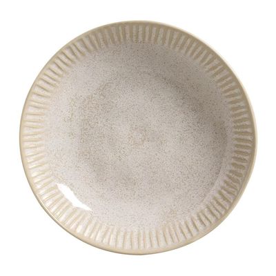 Conjunto de Pratos Fundos Porto Brasil Linhas Latte com 6 Peças Bege