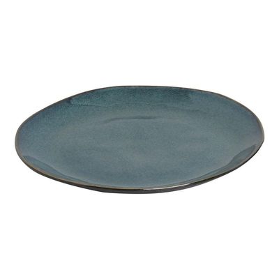 Conjunto de Pratos Rasos Porto Brasil Orgânico Oceano com 6 Peças Azul