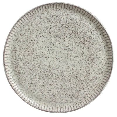 Conjunto de Pratos Rasos Porto Brasil Linhas Pistache com 6 Peças Bege