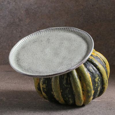 Conjunto de Pratos Rasos Porto Brasil Linhas Pistache com 6 Peças Bege