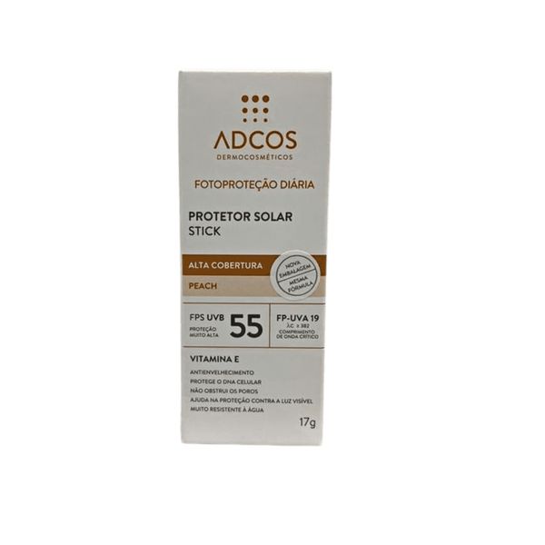 Adcos Filtro Solar Tonalizante FPS 55 Base Stick Peach 17g