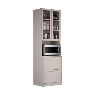 Paneleiro Itatiaia Essence MDF 25mm com 3 portas e 5 prateleiras Fendi