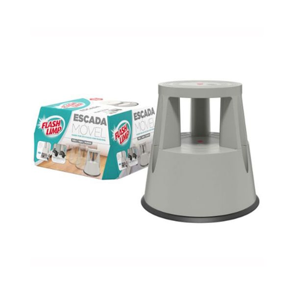 Escada Móvel Cinza - FlashLimp