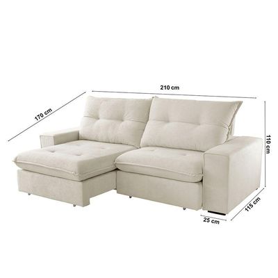 Sofá Athenas Linho 02 Módulos 80 Cm B25cm Meu Sofá Online A302 Linho Branco