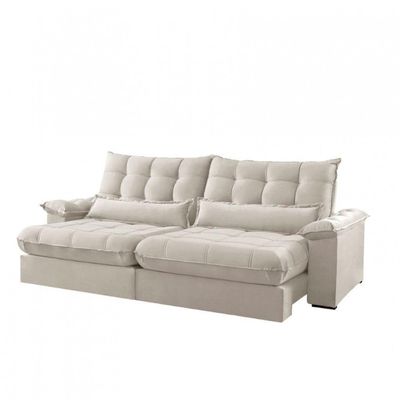 Sofá Classic Linho 02 Módulos 100 Cm B25 Meu Sofá Online A302 Linho Branco