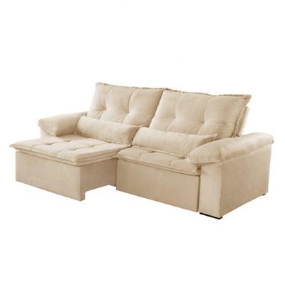 Sofá San Andreas Linho 2 Módulos 90 Cm B25cm Meu Sofá Online A294 Linho Creme