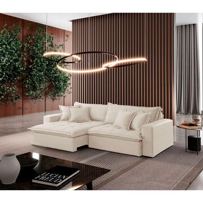 Sofá Zen Linho 02 Módulos 90 Cm B25 Meu Sofá Online A302 Linho Branco