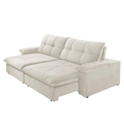 Sofá Gaia Linho 02 Módulos 100 Cm B25cm Meu Sofá Online A302 Linho Branco