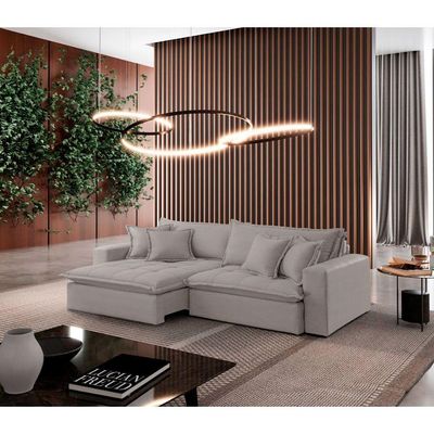 Sofá Zen Veludo 02 Módulos 80 Cm B25 Meu Sofá Online B026 Veludo Prata