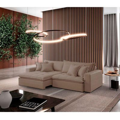 Sofá Zen Veludo 02 Módulos 80 Cm B25 Meu Sofá Online B002 Veludo Capuccino