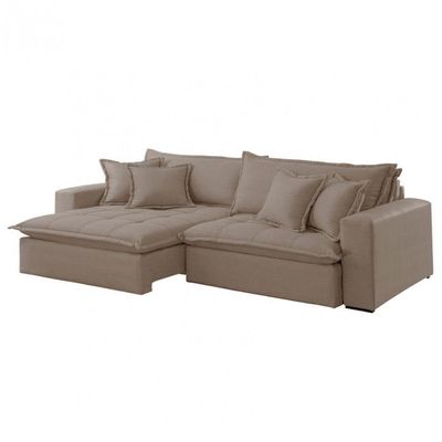 Sofá Zen Veludo 02 Módulos 80 Cm B25 Meu Sofá Online B002 Veludo Capuccino