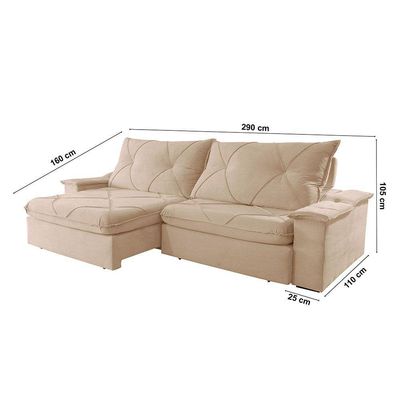 Sofá Apollo Linho 02 Módulos 120 Cm B25cm Meu Sofá Online A226 Linho Bege