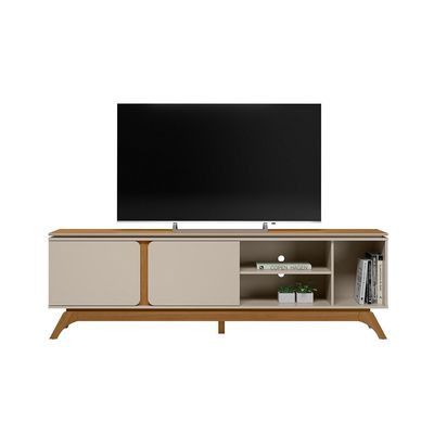 Rack Istambul 2 Portas para TVs de até 70  Linea Brasil Nature/Offwhite