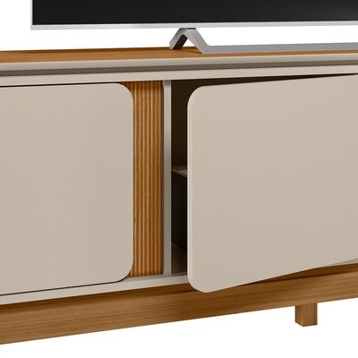 Rack Istambul 2 Portas para TVs de até 70  Linea Brasil Nature/Offwhite