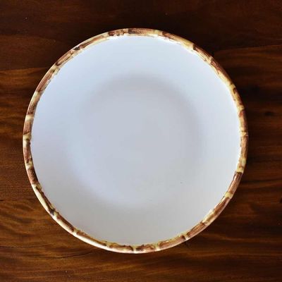 Jogo 6 Pratos Sobremesa 20cm Bambu Cerâmica Scalla 1ª Linha