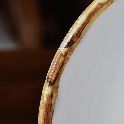 Jogo 10 Pratos Sobremesa 20cm Bambu Cerâmica Scalla 1ª Linha