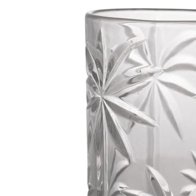 Copo Alto Transparente Cristal Palm Tree 360ml Wolff