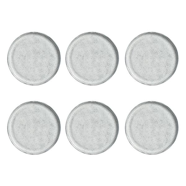 Conjunto de Pratos de Sobremesa Porto Brasil Linhas Echo com 6 Peças Branco
