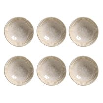 Conjunto de Cumbucas Porto Brasil Cerâmica Linhas Latte 6 peças 370 ml