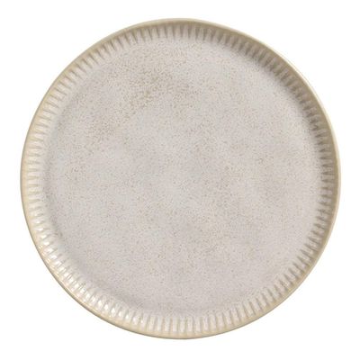 Conjunto de Pratos Rasos Porto Brasil Linhas Latte com 6 Peças Bege