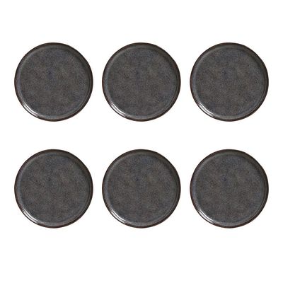 Conjunto de Pratos de Sobremesa Porto Brasil Bio Titanium com 6 peças Azul