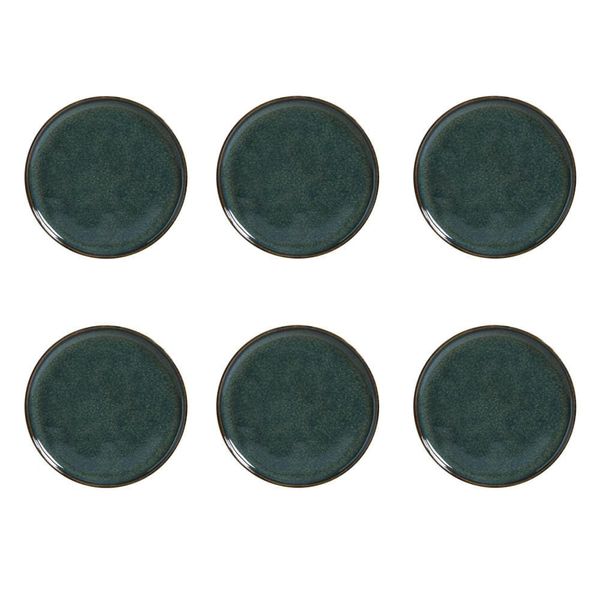 Conjunto de Prato de Pão Porto Brasil Bio Oceano 6 peças Azul