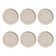 Conjunto de Pratos de Sobremesa Porto Brasil Linhas Latte com 6 peças Bege