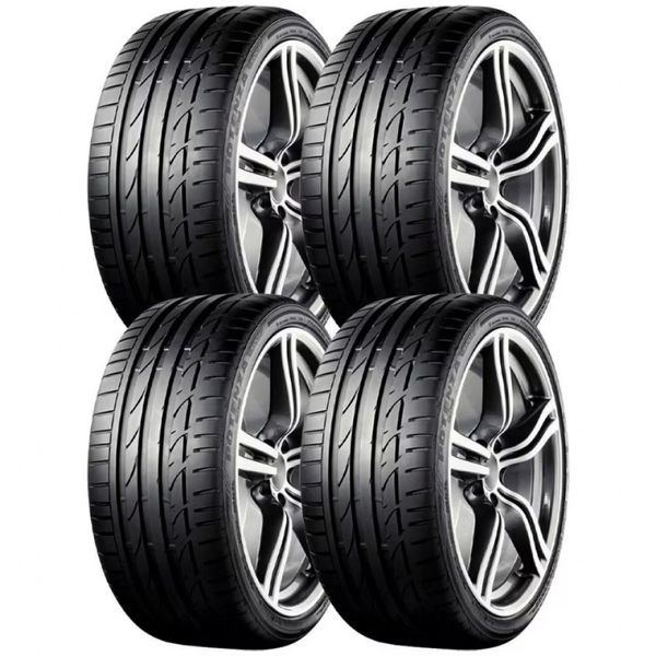 Pneu Aro 19 Bridgestone Potenza S001 225/45 92W Run-Flat 4 Unidades Preto