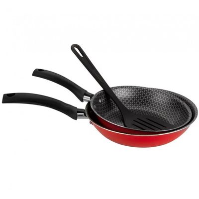 Conjunto de Frigideiras Multiflon Gourmet com Revestimento Antiaderente Ultra 7 - 2 Peças Vermelho