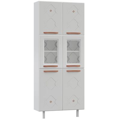 Armário Paneleiro Aço Telasul Mirage New Com Vidro Branco
