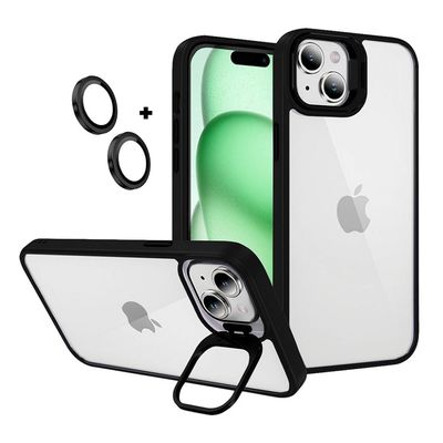 Kit Capa Gravity Preta e Pelicula Ultra Glass para iPhone 15 Plus - Gshield