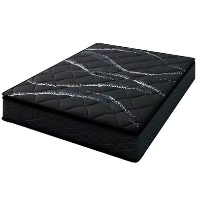 Colchão de Casal Umaflex New Itália D26 Pillow Top + Base Box MGA Lift Cotton com Baú e Pistão à Gás Preto