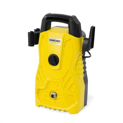 Lavadora de Alta Pressão Karcher Compacta 1500 PSI/Libras 1400W 300L/h com Aplicador de Detergente e Lança Regulável Preto com Amarelo / 110V