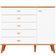 Cômoda Infantil Bartira Ternura com 5 Gavetas e 1 Porta com 106,8 cm de Largura Branco Wood
