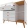 Cômoda Infantil Bartira Ternura com 5 Gavetas e 1 Porta com 106,8 cm de Largura Branco Wood