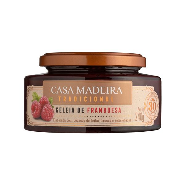 GELEIA GOURMET CASA MADEIRA DE FRAMBOESA 240G