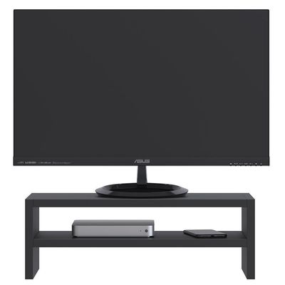 Kit 2 Suportes Stand Para Monitores Mesa Escritório Preto