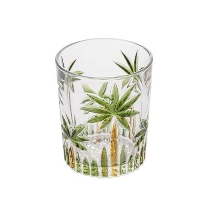 Copo P- água Suco Baixo Cristal Palm Tree Wolff 340ml