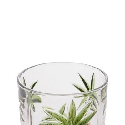 Copo P- água Suco Baixo Cristal Palm Tree Wolff 340ml