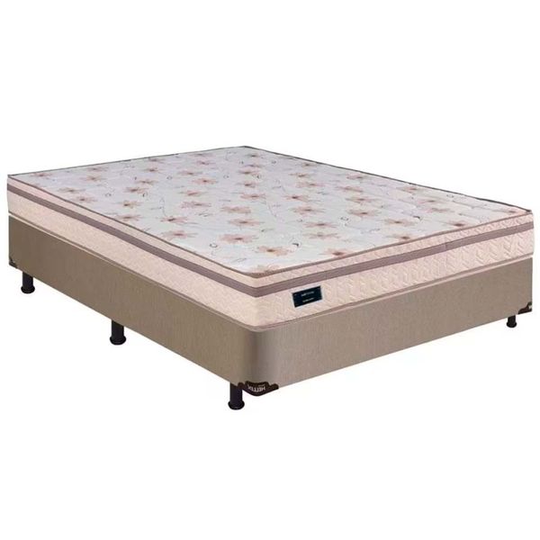 Colchão de Casal Orion D45 Globalflex Bege/Marrom/Branco Floral