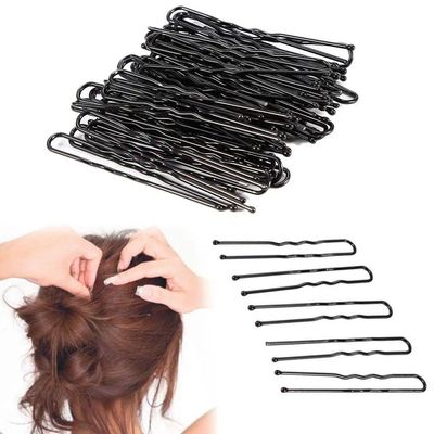 Kit 100 Grampos De Aço Invisível Para Cabelo Nº 5 Preto Ricca