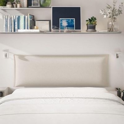 Painel Cabeceira De Parede Perro 1,40 Cama Casal Estofada bege