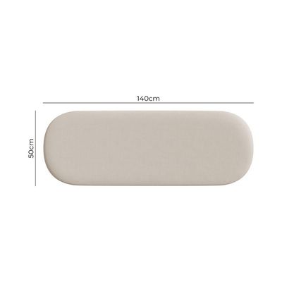 Painel Cabeceira Amaú Sofisticado Costura Artesanal Veludo bege