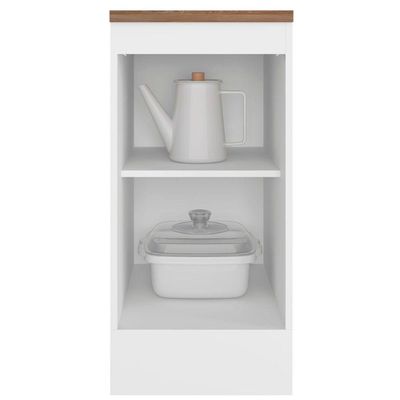 Balcão Com Tampo 41 Cm 1 Porta Unna Poliman Móveis Branco