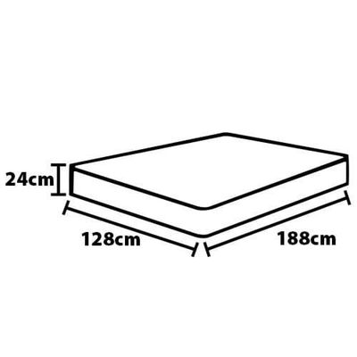 Colchão Viúva Castor New Alfa One com Molejo Tecnopedic, Euro Pillow e Revestimento em Malha 24x128x188cm Cinza com Branco